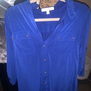 Ellen Tracy royal blue blouse